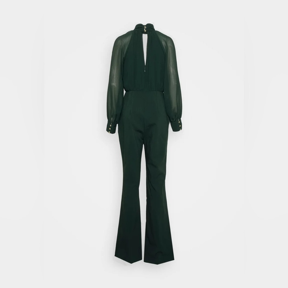 Marciano Dark Green Long-Sleeve High-Neck Jumpsuit - Picture 1 of 8